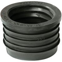 Fernco P22U-205 Schedule 40 Flexible PVC Donut Fitting, Black