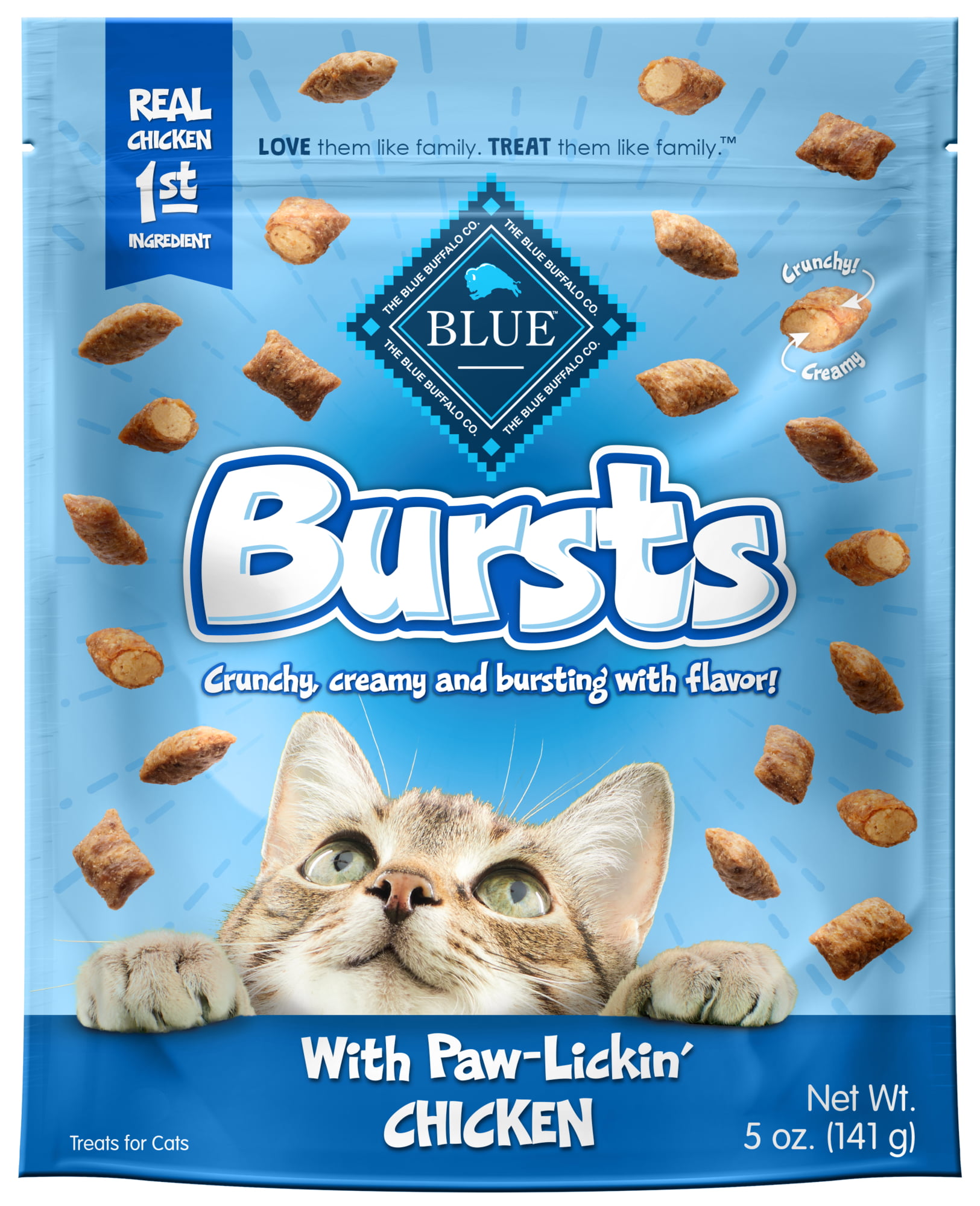 Blue Buffalo Bursts Crunchy Cat Treats, Chicken 5-oz Bag ...