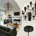 thumbnail image 2 of 90-Light Black Modern Farmhouse Chandelier - Adjustable Hanging Rustic Pine Cone Light Fixture for Dining Room, Foyer, or Bedroom, 2 of 9