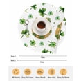 thumbnail image 6 of 13 Inch Round Placemats Set of 4, Saint Patrick's Day Non Slip Heat Insulation PP Table Mats, Horseshoe Green Botanical Clovers Leaf Washable Place Mats for Kitchen Dining Party Table Decor, 6 of 7