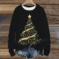 thumbnail image 2 of Womens Christmas Printed Sweatshirt Crewneck Long Sleeve Shirts Xmas Novelty Pullover Santa Claus Clothing Reindeer Stocking Tops Trendy Fashion Clothes, 2 of 4