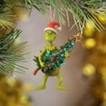 thumbnail image 4 of Figura de película de dibujos animados de Navidad, estatuilla de resina verde, adorno colgante, decoración de árbol de Navidad, regalo de Navidad, 4 of 11