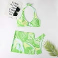 thumbnail image 2 of Giftesty Swimsuits for Women Clearance,Ladies Three-piece Bikini Three-piece Short Skirt with Chest Pad without Underwire, 2 of 4