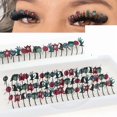 thumbnail image 3 of Halloween False Eyelash Extensions Colorful Cosplay Eyelashes Decoration Accessories for Christmas Women Makeup 13MM, 3 of 6