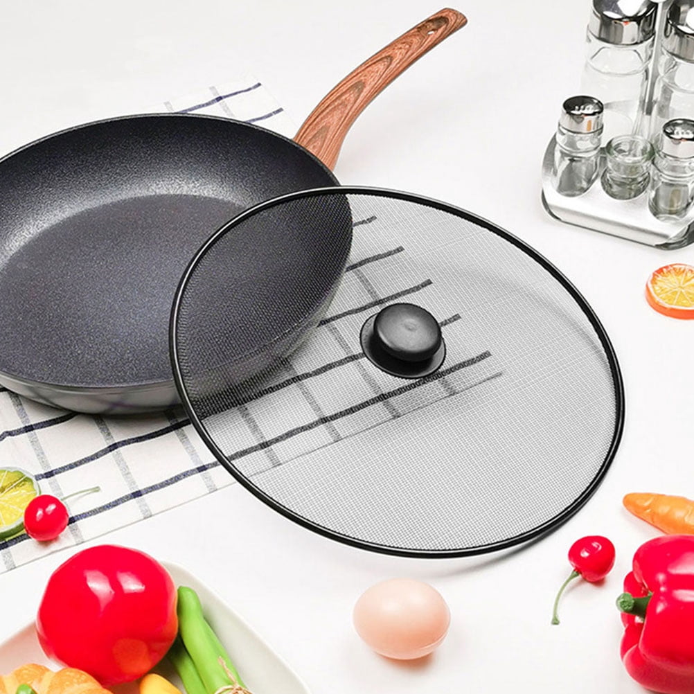 OUNONA Black Stainless Steel Stove Grease Shield - Kitchen Splash Guard for Stove Top, Easy to Clean and Protects Cooking Area