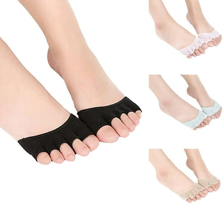 Cheers Women's Yoga Sports Half Toe Socks Five Toes Separator Socks Foot  Care Gift 
