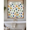 thumbnail image 4 of Spring Butterfly Dragonfly Bathroom Window Curtain, Botanical Floral Colorful Light Filtering Coffee Kitchen Curtains, Bedroom Living Room Curtains 2 Panel 84"x45", 4 of 6