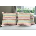 thumbnail image 6 of Ambesonne Chevron Throw Pillow Cover 4 Pack, Boho Old Fashioned, 18", Multicolor, 6 of 7