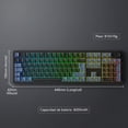 thumbnail image 4 of Teclado Gamer Mecánico EK106 PRO, 100% 106 Teclas Inalámbrico 2.4G/Bluetooth/Cable, Gasket, Batería 4000mAh, RGB, Hot-Swappable, Con Rueda de Volumen, PC/Laptop, 4 of 9
