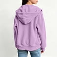 thumbnail image 4 of CYRBOKO Girls Corduroy Jackets, Hooded Full Zip Fall Long Sleeve Outerwear for Girls Purple Size 9-10 T, 4 of 4