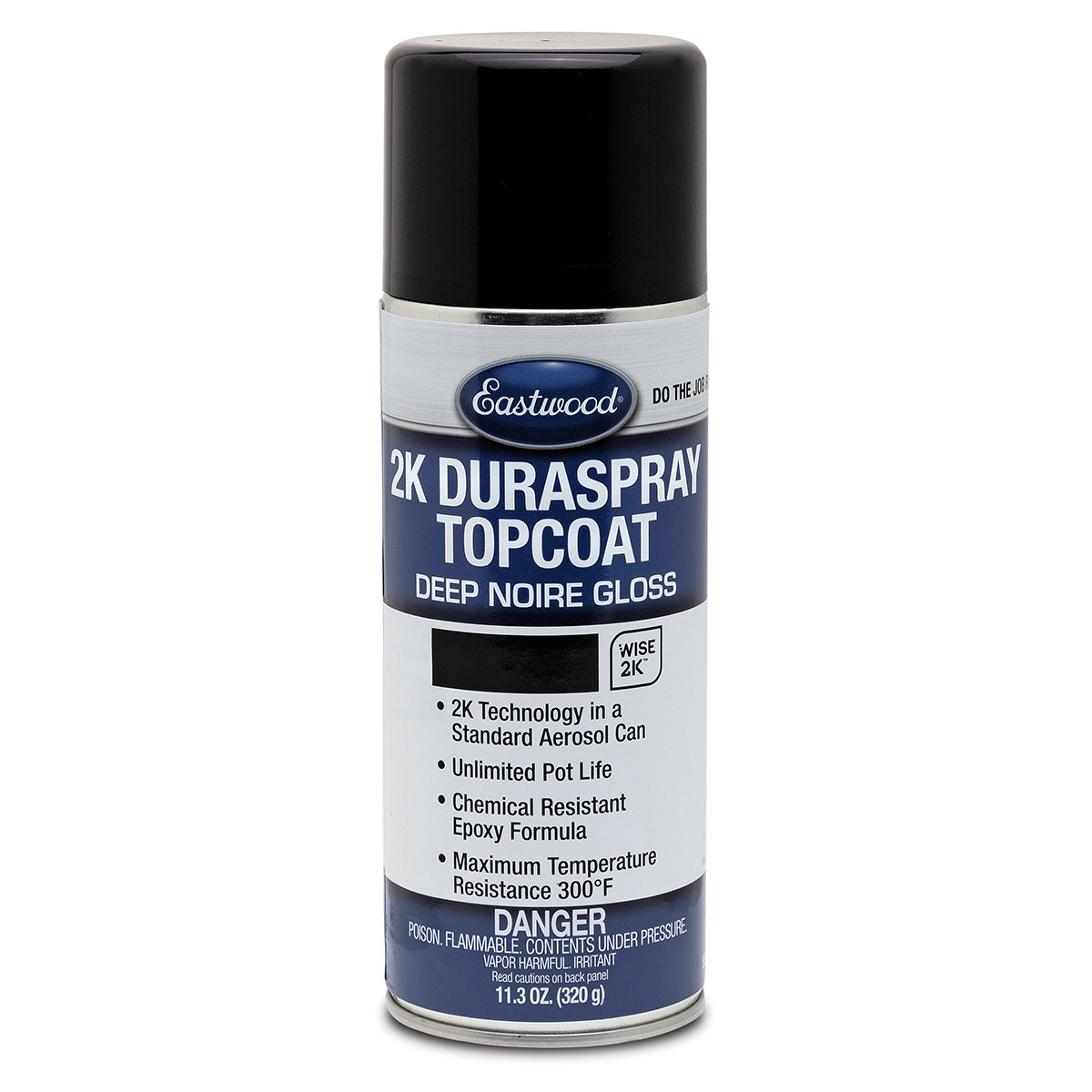 Eastwood 2K DuraSpray Topcoat Deep Noire Gloss Black Spray Paint