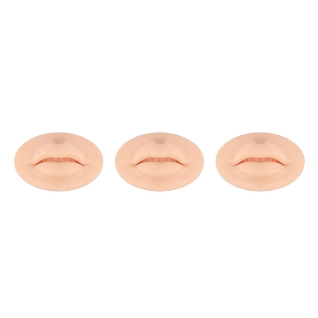 Minnieouse Nude Open Mouth Lips 3D Practice Lip Eyelash Template Coloring Microblading Beginner Double-sided Eyebrow Experienced Skin Type1 NO1