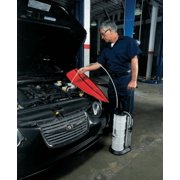 Mityvac 7201 Manual Fluid Evacuator Plus with 2.3 Gallon Reservoir; Evacuates or Dispenses Fluids with Push Button; Evacuate Through The Dipstick Tube