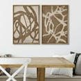 thumbnail image 4 of IDEA4WALL Framed Canvas Print Wall Art Set Flow Abstract Earth Tone Organic Shapes Illustration Cozy Neutral Tone Modern Digital Art Wall Decor Contemporary for Home Decor - 16"x24"x2 Natural, 4 of 5