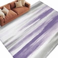 thumbnail image 2 of Rectangle Area Rug 6x9ft,Abstract Gray Purple Washable Carpet Non-Slip Runner Accent Rugs Indoor Floor Mat for Bedroom Living Room Decor,Gradient Color Oil Painting, 2 of 9