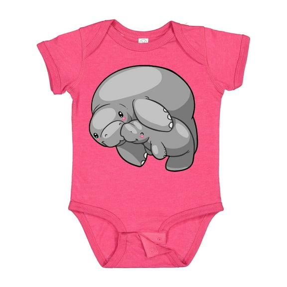 Inktastic Cute Manatee Family Boys or Girls Baby Bodysuit