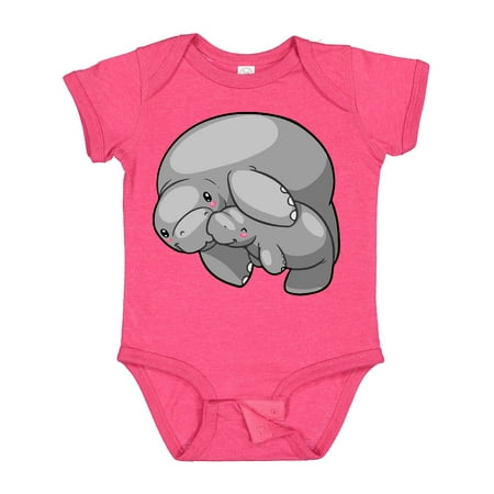 

Inktastic Cute Manatee Family Boys or Girls Baby Bodysuit