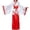 Red, variant on Girls' Ancient Chinese Traditional Hanfu Dress Fancy Dress Christmas Party Dress Festival Party Photo Attire