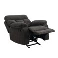 thumbnail image 4 of New Classic Furniture Bravo Polyester Fabric Glider Recliner in Charcoal, 4 of 5