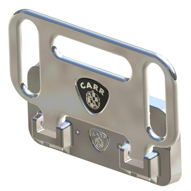 Carr Van Access Step 195002 HD Mega; Bolt On Behind Rear Wheel; Flat; Flip Up/Down; 500 Pound Capacity; Polished; Aluminum Alloy; Without End Cap; Single