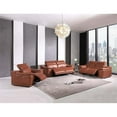 thumbnail image 2 of Pemberly Row Genuine Italian Leather Power Reclining Loveseat in Brown, 2 of 10