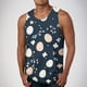 thumbnail image 1 of Camiseta sin mangas de cuello redondo para hombre, ropa de ocio, fitness, para el hogar, pijama, camiseta con estampado a color, blusa deportiva de poliéster para hombre, 1 of 5