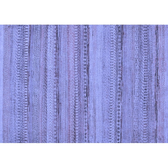 Ahgly Company Indoor Rectangle Abstract Blue Modern Area Rugs, 4' x 6'