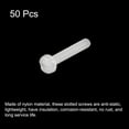 thumbnail image 3 of Unique Bargains Nylon Machine Screws, M2x12mm Slotted Pan Head Fasteners Bolts, White 50Pack, 3 of 4