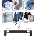 thumbnail image 5 of 20 Pack Pants Hangers with Adjustable Clips, 12 Inch Plastic Skirt Hangers, Stainless Steel Hooks, Non Slip Clips for Pants, Jeans, Shorts - Rust Resistant Closet Organizers, 5 of 7