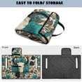 thumbnail image 6 of Xixirimido Quilted Golf Cart Seat Blanket Portable Heavy Duty Golf Cart Seat Cover Towel with Carry Handle for EZGO Yamaha Club Car & More Foldable, Boho Floral Elk Bone, 6 of 8