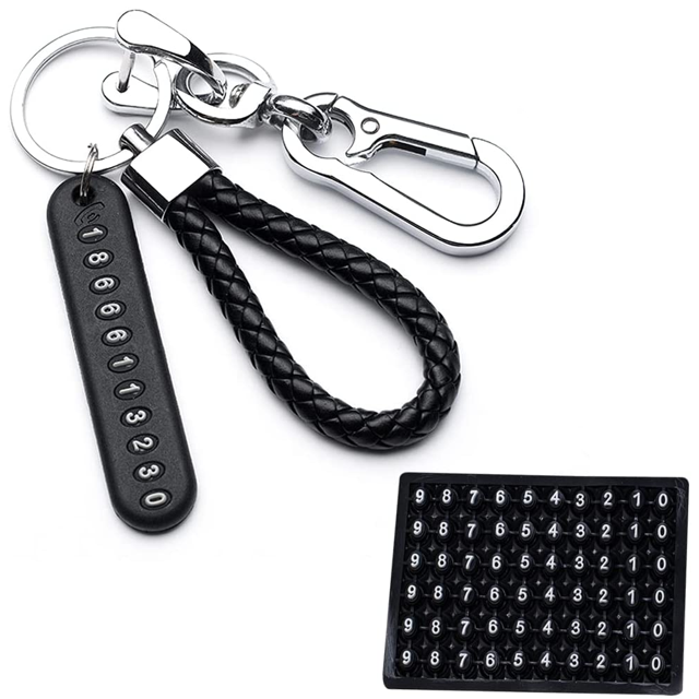 Llavero de cuero con logotipo de coche, correa para llave de coche, accesorios de 0-9 Bits, placa de matrícula gratis JM