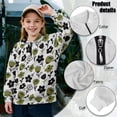 thumbnail image 6 of Uorisanigo Girls Oversized Sweatshirts Fall Clothes Long Sleeve Lapel Zipper Sweatshirt Loose Simple Flowers Print Quarter Zipper Pullover Jackets for Teen Girl School Athletic Tops, 6 of 7