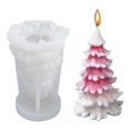 thumbnail image 1 of Molde de vela de Navidad Molde de silicona para velas navideñas, molde de jabón para velas 3D (árbol de Navidad con hoja de aguja S), 1 of 9