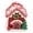 Watermelon Red, variant on QISIWOLE Gingerbread House Christmas Ornament with Candy Decor, 2.87 x 2.80 in Plastic Mini House Pendant for Christmas Tree and Holiday Party Decor