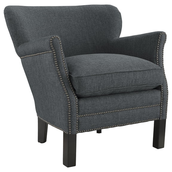 Modway Key Fabric Accent Chair in Gray