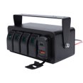 thumbnail image 1 of 4 Gang Rocker Switch Panel with PD Type C QC3.0 USB , Waterproof Aluminum Alloy, for Cars Trucks Boats RV UTV ATV, 1 of 7