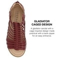 thumbnail image 3 of Journee Women's Delilah Tru Comfort Gladiator Wedge Sandals, Wide Width Available, 3 of 7