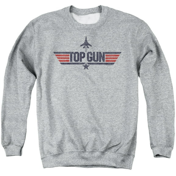 Top Gun Logo Grey Unisex Adult Crewneck Sweatshirt (2X-Large) Logo Grey