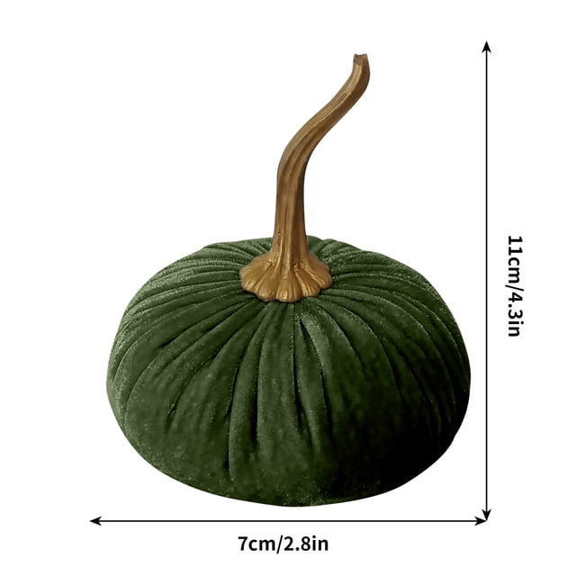 Mini Velvet Pumpkin Decor Set for Fall, 7cm Soft Fabric Pumpkins in 10 Colors, Versatile Seasonal Decorations for Thanksgiving, Weddings, and Tabletop Displays