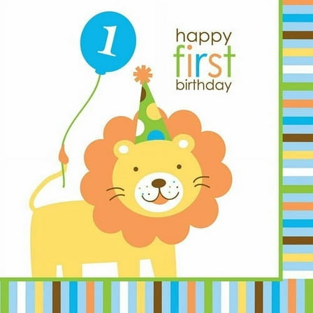 1st Birthday 'Sweet at One' Boy Lunch Napkins (16ct)