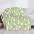 thumbnail image 3 of Yiaed Rabbit And Carrot (2) Print Blanket Throw Blanket Soft Cozy Flannel Blanket for Home Bed Sofa Couch Chair-80"x60", 3 of 6