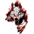 thumbnail image 1 of 3D Wolf Head Sticker, Wolf Decal, Car Decal Sticker, PVC Car Sticker, Funny 3D Sticker（Left）, 1 of 5