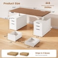 thumbnail image 2 of 55" Electric Standing Desk with 6 Drawers, Height Adjustable Computer Desk for Home Office, 2 of 7