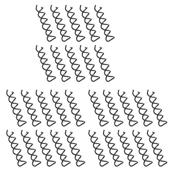 30 Pcs 1set Spiral Screw Pin Hair Clip Twist Barrette (Black)