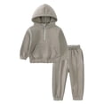 thumbnail image 5 of Boys 2 Piece Outfits Long Sleeve Sweatshirt Top Sweatpants Fall Winter Clothing Set 6-12 Months 12-24 Months 2T 3T 4T 5T 6T 7T 8T 9T Children(Light Gray,6-7 Years), 5 of 5