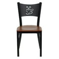 thumbnail image 6 of Flash Furniture HERCULES Series Black Coffee Back Metal Restaurant Chair - Cherry Wood Seat, 6 of 7