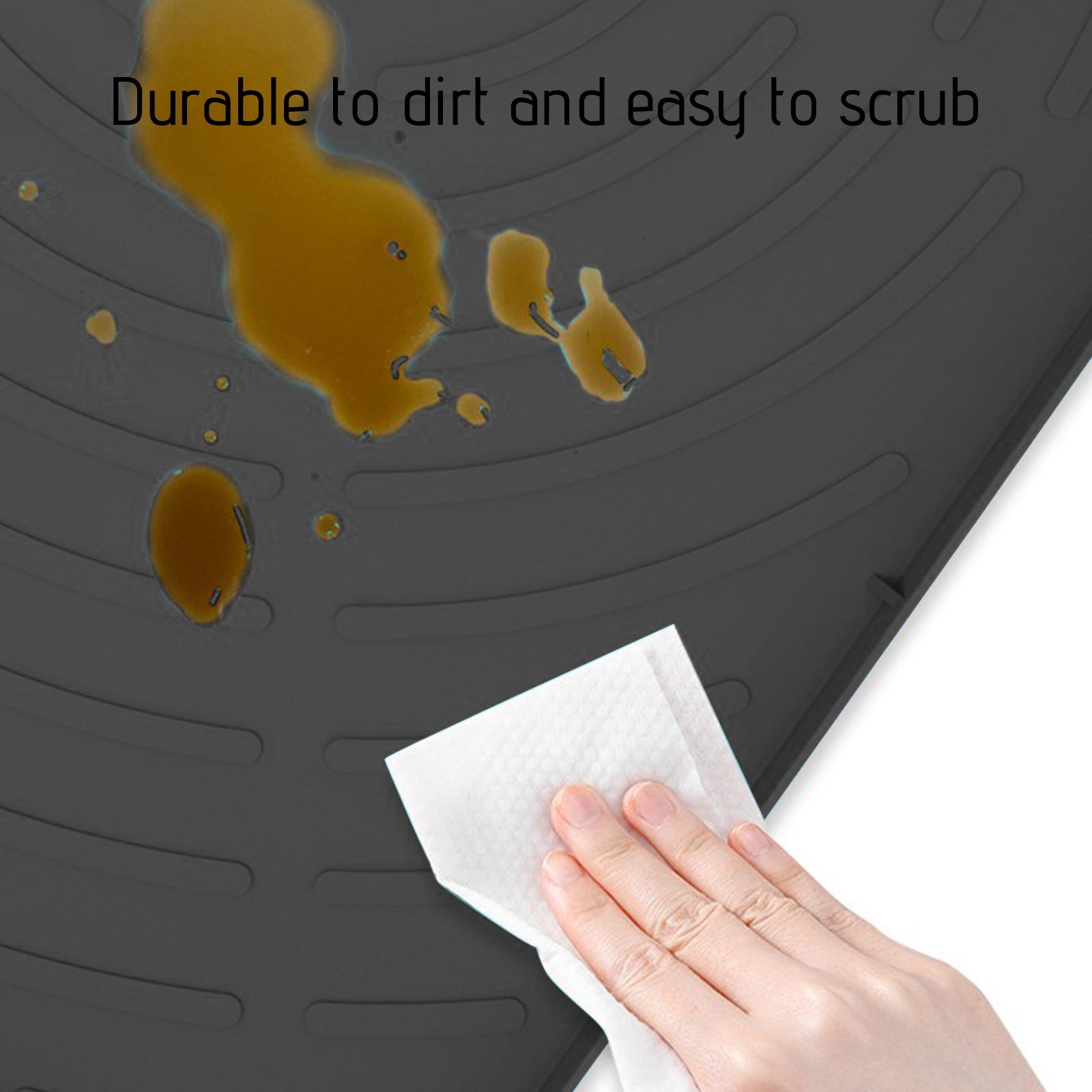 Kraoden Eco-Friendly Non-Slip Under Sink Mat for Bathroom and Kitchen Cabinets, Waterproof, Leak-Proof, Multi-Purpose Drip Tray, Easy Installation, Food-Grade Silica Gel