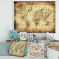 thumbnail image 2 of Designart 'Ancient World Map IV' Vintage Framed Canvas Wall Art Print, 2 of 5