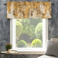 thumbnail image 4 of Orange City Valances for Windows Retro Modern Abstract Orange Architecture Rod Pocket Curtain Valance Window Treatment Short Curtains for Kitchen Living Room, 54"x18", 4 of 9