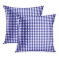 thumbnail image 1 of BOSDECO Check Classic Rustic Traditional Gingham Pattern in Blue and White It Is Seamlessly Colors Cool Geometric PillowCase Pillow Cover 16x16 inch Set of 2, 1 of 1